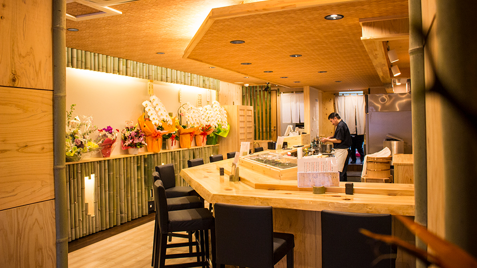 埼玉県熊谷市 鮨 信楽 江戸前寿司店 改修 新築 居抜き オーダーメイド カウンター 小上がり 掘りごたつ